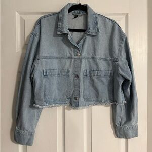 H&M Divided Cropped Light Denim Jacket